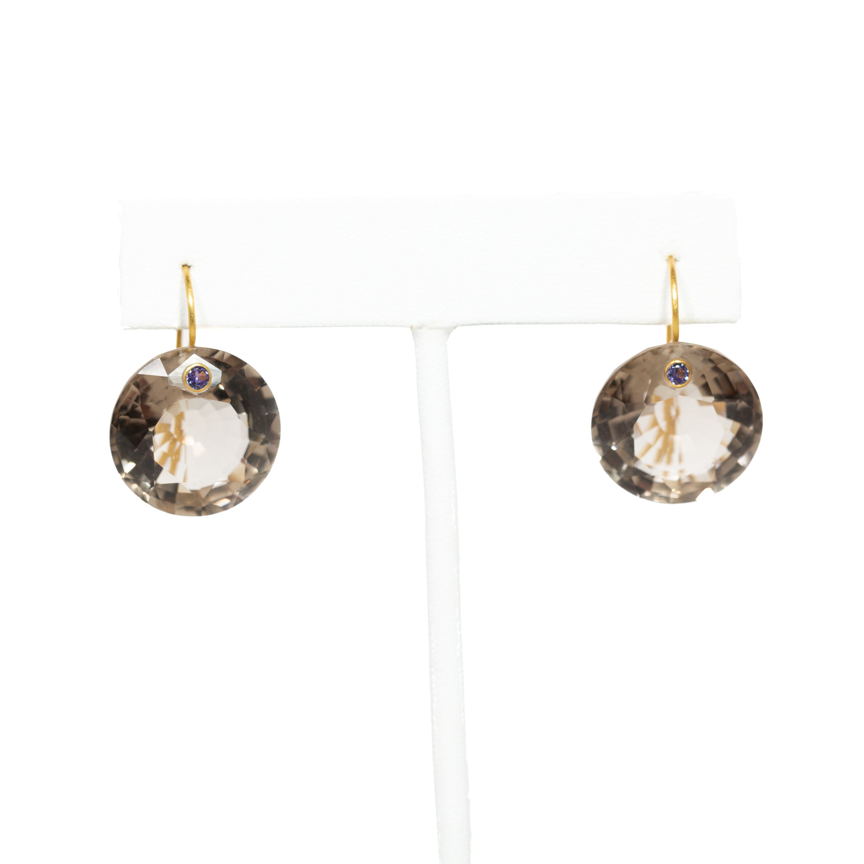 Smoky Quartz Tanzanite Extra Large Gem Earrings – Don Purcell